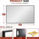 48x30 Inch Black Bathroom Mirror, Rectangle Vanity Mirror
