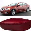 Moonlinks Compatible with Nissan Altima Mirror Cover Replacement 2013 2014 2015 2016 2017 2018, Red Mirror Cap Trim Without Turn Signal Light for Left Driver Side