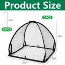DECOHS 2 Pcs Pop-Up Mesh Plant Cover Tent, 22 x 22 x 22 Inch Garden Net Cage Guard Cover, Plant Protector Enclosure with 12 Ground Stakes for Protecting Plants Vegetable Fruit from Birds Insects