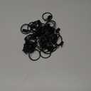 BOOMIBOO 36 Pack Curtain Rings with Clips, Drapery Clips with Rings, Hangers Drapes Rings, Drapery Rings 1.26 inch, Fits up to 1 inch Diameter Curtain Rod, for Hanging Drapes Bows Hat and So On (Black)