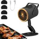 SL Euhtion Cordless Portable Range Hood for Kitchen Rechargeable Exhaust Fan with 3 Speed Settings, Removable Oil Cup & 4 Activated Carbon Air Filters, for Apartments, RVs & Indoor BBQHot Pot
