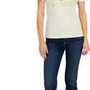 Spyder Women's Simple Sunset Graphic Short Sleeve Tee T-Shirt (Beige, L)