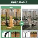 FXW Garden Fence Outdoor for the Yard – 40in(H) x 18.2ft(L) Heavy Duty Metal Animal Barrier for Dog, No Dig Decorative Dog Fence, 8 Panels, Black