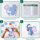 BONNYCO 3D Puzzles for Kids Toys Jungle Animals Pack 8. 3D Puzzle Jigsaw 6-8 9-13, Educational Girl and Boy Toys. Gifts for Kids Activity, Birthday Gifts for Boys. Rompecabezas 3-D Foam, Christmas