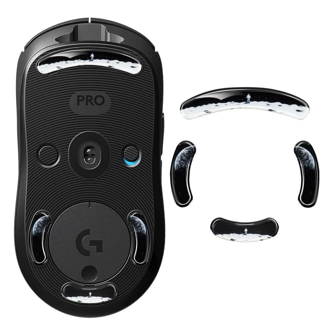 yiodelu Glass Mouse Skates for Logitech G PRO 2 Lightspeed Wireless/G PRO Wireless Gaming Mouse Feet Pads Smooth Durable Game Mice Accessories (Astronauts Pattern)