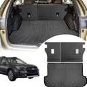 Cargo Liners Backrest Mat Compatible with Subaru Outback Accessories 2021-2025 with Hook&Loop Rear Trunk Mat Rear Seat Back Cover Protector All Weather Anti-Slip Split Dog Liner