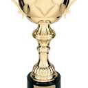 Decade Awards Metal Cup Trophy, Gold or Silver - Engraved Corporate Love Cup Award (10, 11.5, 13 or 14.5 Inch Tall) - Engraved Plate on Request