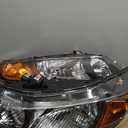 Headlights for 2006-2011 Honda Civic 2-Door Coupe | Halogen Headlamp Replacement with High Low Beam Bulbs, Black Housing, Driver & Passenger Side