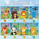 2 x 48 Sheets Animals Make a Face Sticker Sheets for Kids Todders Activities, Make Your Own Stickers for Kids Birthday Party Favor Supplies Craft (Green)