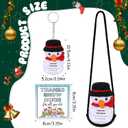 Christmas Crochet Doll Snowman Keychain Snowman Christmas Gift Positive Doll with Positive Card Box, Stocking Stuffer Delightful Birthday Gift for Women Family Friends