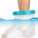 Waterproof Foot Cast Cover for Shower Adult, Reusable Watertight Protector for Foot Surgery, Bandages, Wounds, Burns, Ankle Cast Shower Bag [2025 Upgrade]