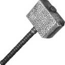 Viking Plastic War Hammer Prop Weapons for Men Halloween Costume, Medieval Cosplay Accessory Replica LARP Birthdays Gifts