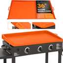 36" Premium Silicone Griddle Cover for Blackstone Grill - Heavy Duty Food Grade Silicone, Blackstone Griddle Accessories, Protective Mat for Outdoor Grill All Year Round (Orange)