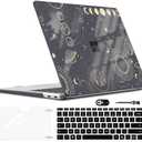 LCMOCICO Slim Protective Case for 13 inch Microsoft Surface Laptop 2025 Copilot+PC Model 2095, Lightweight Anti-Scratch Printed Pattern Black Plastic Hard Shell Case Cover, Total Lunar Eclipse, Missing Pieces