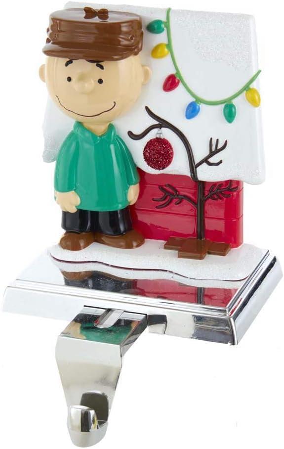 Kurt Adler 5-Inch Peanuts Charlie Brown with Doghouse Stocking Holder