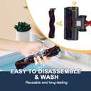 HESTIA Hardwood Floor Attachment for Dyson V7 V8 V11 V15 SV10 SV12 SV14 Cordless Stick Vacuum Cleaners, V-Shaped Roller Brush, LED Headlights, Cleaner Head Replacement Parts