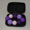 BUSOHA Silicone Fidget Balls - 8 Pack Silicone Stress Relief Balls Stone for Adults Sensory Travel Toys for Calming,Stress,Autism and ADHD,Gifts for Teens Adults,Purple (1.2 Inch)