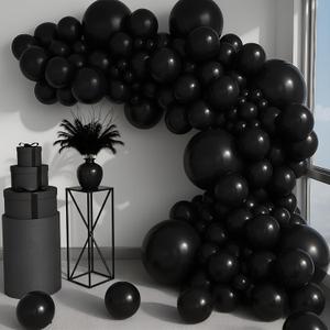 Balloon Garland Arch Kit  146 Pcs Black Balloons for Baby Shower, Birthday, Gender Reveal, Wedding Party  DIY Kit by Vellax