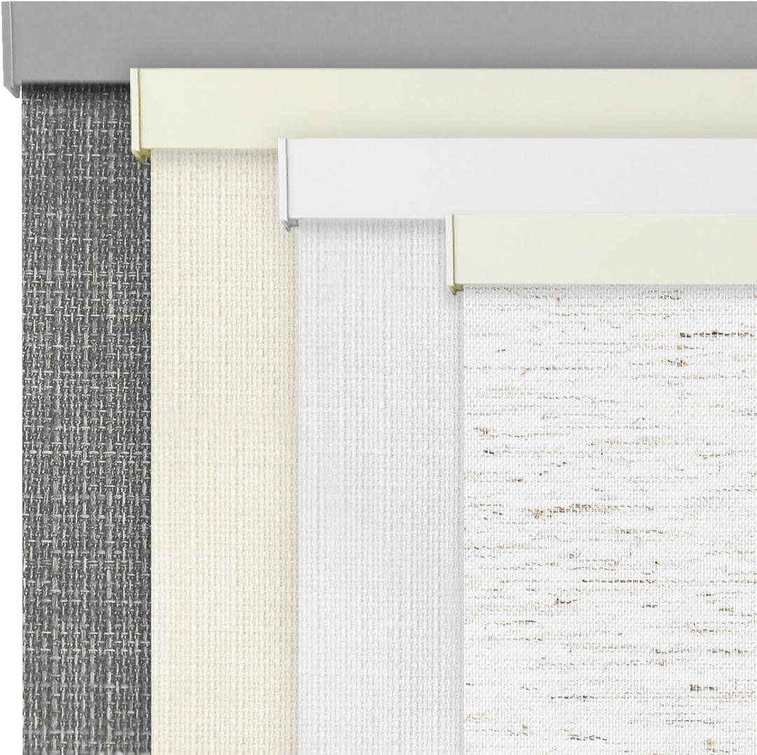AOSKY Linen Roller Blinds Shades for Indoor Windows Pull Down Cordless Blackout Black Out Window Shade 45 x 72 inch Blinds for Home Linen