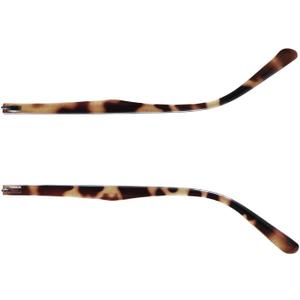 1 Pair Glasses Replacement Arms Legs, Plastic Temple Arms for Eyeglasses Sunglasses, Leopard Print, 1mm Tooth Thickness