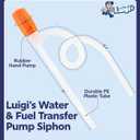 Luigi's Siphon Pump - Siphon Hose for Water & Gasoline Fuel Transfer - Large Hand Water Pump for Squeezing Gas Lawn Mowers & Manual Pumping Petrol Liquid Syphon Alcohol and more