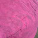 ULTIMATE SACK Bean Bag Chair Footstool Ottoman; Foam Filled Furniture, Machine Washable Covers, Double Stitched Durable Inner Liner, Multiple Colors & Fabrics. (Pink Fur)