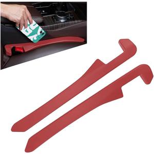 Universal Car Seat Gap Filler, 2Pcs Car Seat Gap Plug Strip to Fill The Gap Between Seat and Center Console Stop Things Dropping Car Interior Accessories for Car, SUV, Truck (Red)