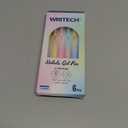 WRITECH Gel Pens Fine Point: Nebula Pen Set 0.7mm Black Ink Retractable 6ct Medium Point Smooth Writing with Aesthetic Gradient Color Barrel for Journaling Note Taking Silent Click No Smear