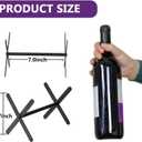 Tabletop Freestanding RackSmall Metallic Black Countertop Bottle Holder for Champagne StorageSingle Bin Organization fit Seamlessly into Your Kitchen and Home Decor(4pcs,Black)