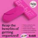 2 x Embla Makeup Brush Holder Travel Cosmetic Case Pouch, Soft Silicone Cosmetic Bag Make Up Brushes Holder with Secure Snap Closure, Travel Makeup Brush Case, Fuchsia