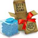 Money Gift Box Puzzle - Most Fun & Annoying Mystery for Adults, Money Box for Cash Gift Pull for Kids, Money Maze Puzzle for Adults Cash for Kids with Well-Crafted Package Money Maze (Blue)