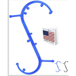 Cubetoou Back and Neck Massager for Pain Relief Deep Tissue, Upgraded Full Body Trigger Point Cane Massage Tools, Massage Stick Pressure Point Hook, Muscle Knot Remover Tool (Blue)