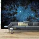 WFBHUA-Forest Starry Wallpaper Mural Night Galaxy Tree Sky Wallpaper for Living Room Bedroom Ceiling(Not Peel and Stick)
