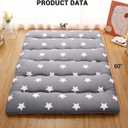 Japanese Futon Floor Mattress, Thick Tatami Mat, Foldable Floor Mattress, Roll Up Dormitory Sleeping Pad, Portable Floor Lounger Bed for Guest Room, Camping, Full Size, Grey