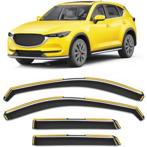 in-Channel Window Rain Guard for Mazda CX-5 2017-2026 CX5 Rain Guards Side Window Visors Low Profile Vent Visor Window Deflectors Vent Shades Car Accessories