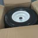 GICOOL 13x6.50-6 Tire and Wheel, 13x6.5-6" Flat-free Lawn Mower Tires, 3-6.5 Centered Hub, 3/4" or 5/8" Bearing, Universal Fit Garden Tractor Front Wheels, 4 Ply, V-Turf Pattern, 2 Pack