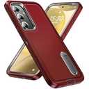 BaHaHoues for Samsung Galaxy S24 Plus Case, Samsung S24 Plus Phone Case with Built in Kickstand, Shockproof/ DropProof Military Grade Protective Cover for Galaxy S24 Plus 5G (Red/ Black)