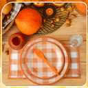 Honeydak 96 Pcs Fall Orange Plaid Party Supplies Thanksgiving Paper Plates and Napkins Fork Autumn Disposable Dinnerware Set Fall Tableware for 24 Guest Thanksgiving Party Decorations (Orange)