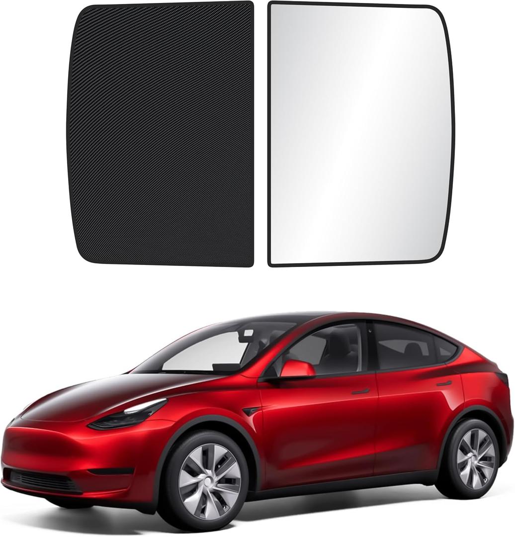 Econour Tesla Model Y Roof Sunshade, Panoramic Roof Window Insulation UV Rays Protection Sun Shade for 2020 2021 2022 2023 Tesla Model Y Accessories