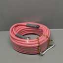 Nuanchu Garden Hose, Flexible Light Weight Non Kinking Water Hose with Grip - Leakproof UV Protection 1/2'', Male to Female for Garden Rv Camper Watering Plants(Pink,50 ft)