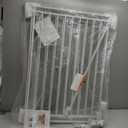 34-53" No Bottom Bar Baby Gates Dog Gate for Stairs, 39" Extra Tall Child Safety Gate with Auto Close Design, Large Walk Thru Door, Extra Wide Hardware Mount Pet Gate for Doorways Deck Indoor Outdoor (White)