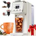 TWOMEOW Coffee Maker Hot & Iced With Bold Setting,Single Serve Coffee Maker For K Cup And Grounds,52 Oz Removable Water Tank,6-14 Oz Brew Sizes,One Cup Kcup Coffee Machine With Reusable Filter, White