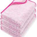 Stuffed 3pcs Premium Soft Dog Blankets for Small Dogs, Cat Blanket Calming Washable for Bed Couch Crate Protection Cover, Dog Puppy Kitten Essentials Christmas Dog Gifts, 24 * 16 inches, Pink