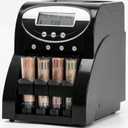Coin Counter Sorter Wrapper Machine: High-Speed 312 Coins/Min Large Hopper 400 Coins - Easy Use with Digital Value Display - Automatic Stop Coin Jams for Banks Retail and Cash Handling