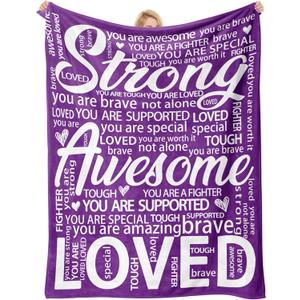 Get Well Gifts for Women, Inspirational Hug Blanket for Her Him, Cancer Care/Breast Cancer/Feel Better/Thinking of You Gifts for Women Friend Sister Mom Grandma