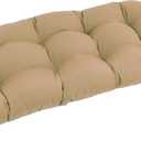 Blazing Needles Twill Rounded Back Loveseat Cushion, 42" x 19", Toffee