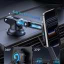 ESR for MagSafe Car Mount Charger, for Magsafe Car Charger, Dashboard Suction Cup Magnetic Car Mount, 360 Rotation, Magnetic Car Phone Holder for iPhone 17e/17/16/15/14/13/12, S26/S25, Fast Charging