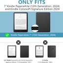 KBCASE Case for 7" Kindle Paperwhite (12th Generation-2024) and Kindle Colorsoft Signature Edition, Slim Smart Cover with Auto Wake/Sleep for Kindle Paperwhite 7 inch (Black)