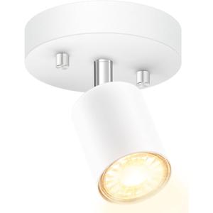 BoostArea LED Light Track Lighting Kit, Monopoint Sconce Adjustable Flush Mount Spot Light, Flexibly Rotatable Light Head for Kitchen, Living Room, Bedroom, GU10 Bulb Not Included, C0102