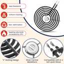 WB31M20 WB31M19 Porcelain Drip Pans and WB30M1 WB30M2 Electric Stove Burners Replacement for G*E Hot*Point Stove Top, Include 4 Pack Black Drip Pans and 4 Pack Electric Stove Element by Fetechmate